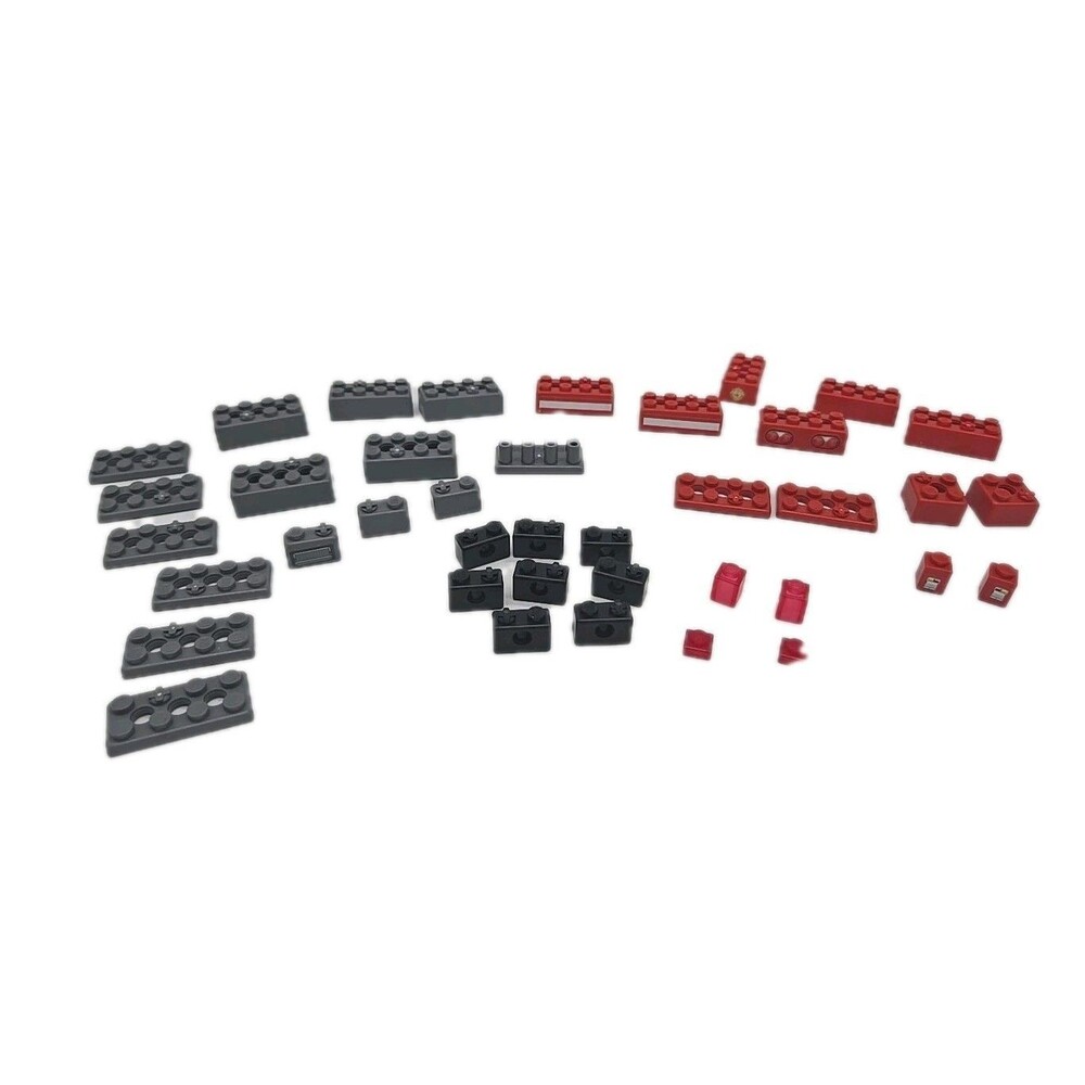 K'nex 39 Replacement Assorted Pieces Red Black Gray Bricks Miscellaneous Parts